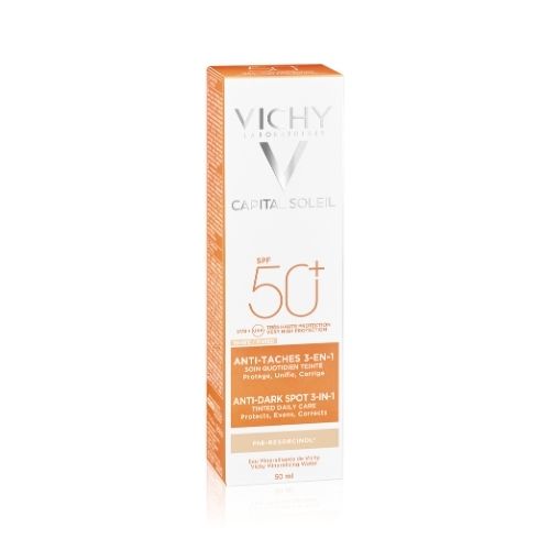 Vichy Capital Soleil 3 in 1 Pigmentvlekken Getinte crème SPF50 Zonbescherming 50ml
